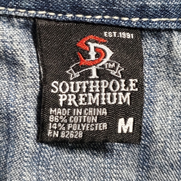 Southpole vintage denim vest Size Medium - Picture 4 of 11